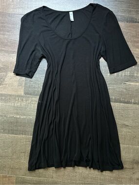 American Apparel Black Scoop Neck Mini Dress